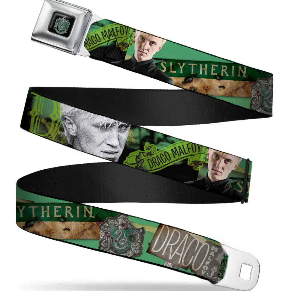 Slytherin Crest Full Color Seatbelt Belt - Draco Malfo Poses DRACO MALFO SLYTHERIN Webbing