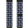 Sock Pair - Polyester - Anchors Navy White - CREW