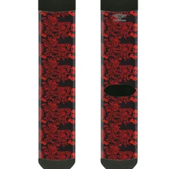 Sock Pair - Polyester - Bandana/Skulls Black/Red - CREW