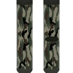 Sock Pair - Polyester - Camo Olive3 - CREW