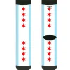Sock Pair - Polyester - Chicago Flag - CREW