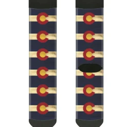 Sock Pair - Polyester - Colorado Flag Continuous Vintage - CREW