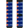 Sock Pair - Polyester - Colorado ASPEN Flag Snowy Mountains Weathered2 Blue White Red Yellows - CREW