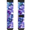 Sock Pair - Polyester - Crystals2 Blues Purples - CREW