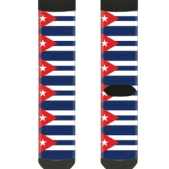 Sock Pair - Polyester - Cuba Flags - CREW