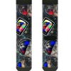 Sock Pair - Polyester - 3-D TV Cats in Space - CREW