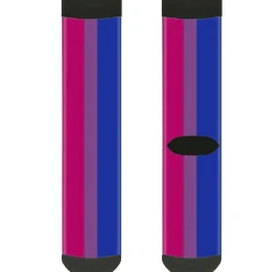 Sock Pair - Polyester - Flag Bisexual Pink Purple Blue - CREW