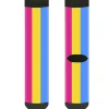 Sock Pair - Polyester - Flag Pansexual Pink Yellow Blue - CREW
