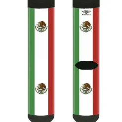 Sock Pair - Polyester - Mexico Flags - CREW