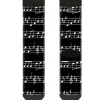 Sock Pair - Polyester - Music Notes Black/White - CREW