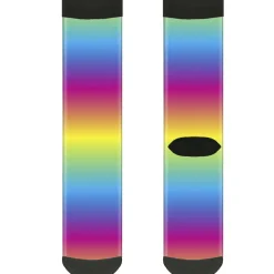 Sock Pair - Polyester - Rainbow Ombre - CREW