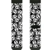 Sock Pair - Polyester - Scattered Panda Bear Cartoon2 Black/White - CREW