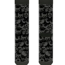 Sock Pair - Polyester - Skull Pile Black Gray - CREW