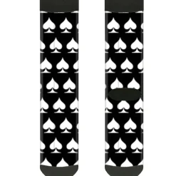 Sock Pair - Polyester - Spade Black White - CREW