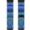 Sock Pair - Polyester - Tie Dye Green/Blue/Purple - CREW
