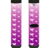 Sock Pair - Polyester - Unicorn Sparkles Purple/Pink - CREW