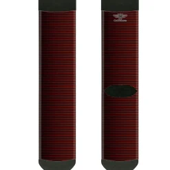 Sock Pair - Polyester - Vertical Stripes Transition Black/Red - CREW