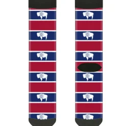 Sock Pair - Polyester - Wyoming Flags - CREW