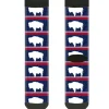 Sock Pair - Polyester - Wyoming Flags WYOMING Typography - CREW