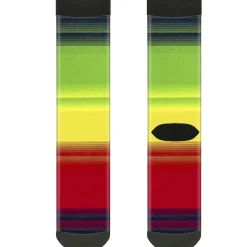 Sock Pair - Polyester - Zarape4 Vertical Rasta - CREW