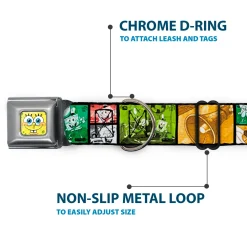 SpongeBob Face CLOSE-UP Seatbelt Buckle Collar - Krusty Krab's Cam Scene Blocks