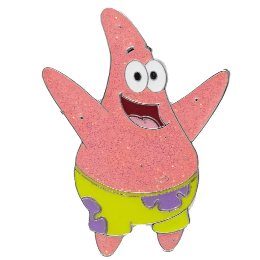 SpongeBob SquarePants Blind Box Glitter Enamel Pin Series - Mystery Character SpongeBob, Sandy, Patrick, Gary, Squidward, Mermaidman, Barnacle Boy or Mrs Puff