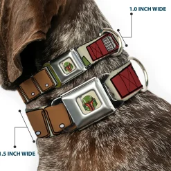 Star Wars Boba Fett Helmet Full Color Tan Seatbelt Buckle Collar - Star Wars Boba Fett Utility Belt Bounding Tan