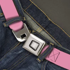 Starburst Seatbelt Belt - Baby Pink Webbing