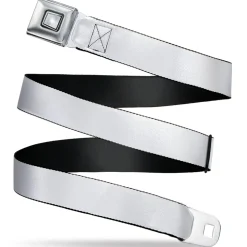 Starburst Seatbelt Belt - White Webbing