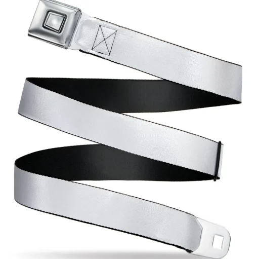 Starburst Seatbelt Belt - White Webbing