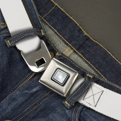 Starburst Seatbelt Belt - White Webbing