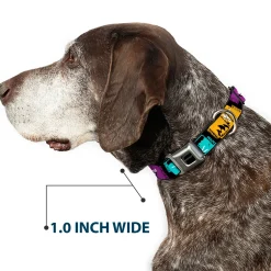 SUPERNATURAL-JOIN THE HUNT Full Color Black/White Seatbelt Buckle Collar - Supernatural SAVING PEOPLE-HUNTING THINGS-FAMILY BUSINESS Blocks Black/Teal/Gold/Purple/White