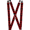 Suspenders - 1.0" - Alice in Wonderland Card Suits Red Black