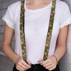 Suspenders - 1.0" - Americana Superman Shield Camo Olive