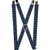 Suspenders - 1.0" - Anchors Navy/White