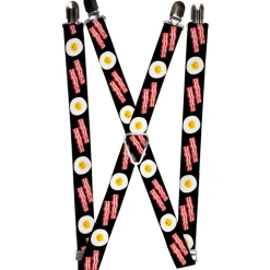 Suspenders - 1.0" - Bacon & Eggs Black
