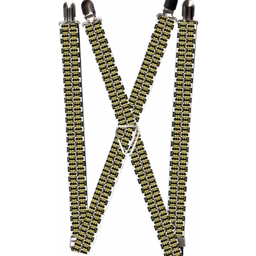 Suspenders - 1.0" - Batman Shield Checkers