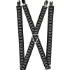Suspenders - 1.0" - Batman Shield Black Silver
