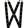 Suspenders - 1.5" - Batman Shield Black/Yellow