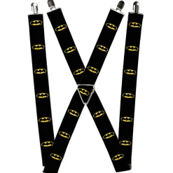 Suspenders - 1.5" - Batman Shield Black/Yellow