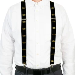 Suspenders - 1.5" - Batman Shield Black/Yellow