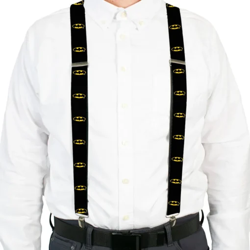 Suspenders - 1.5" - Batman Shield Black/Yellow