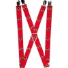 Suspenders - 1.0" - BAZINGA! Logo Burgundy