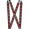 Suspenders - 1.0" - BD Argyle Black/Red/Gray