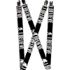 Suspenders - 1.0" - Bigfoot Silhouette I BELIEVE Black/Gray/White