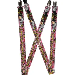 Suspenders - 1.0" - Born to Raise Hell Pink