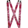 Suspenders - 1.0" - Born to Blossom CLOSE-UP White