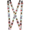 Suspenders - 1.0" - Bunny Superhero Multi Pastel