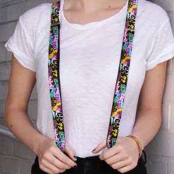 Suspenders - 1.0" - Cali Bear/CALI Graffiti/Pot Leaves Black/Multi Color