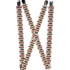 Suspenders - 1.0" - California Flag Bear Weathered White